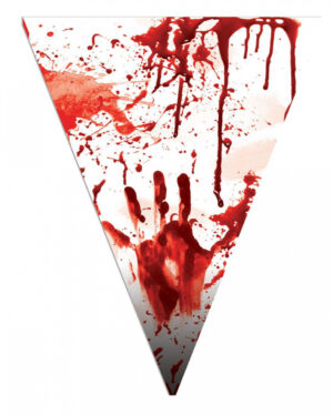 Halloween Wimpelgirlande mit Blutspritzer 5m