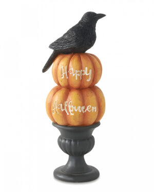 Happy Halloween Pumpkins mit Krähe & Urne 22cm