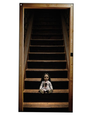 Haunted Doll Fake Tür & Wanddeko 98x200cm