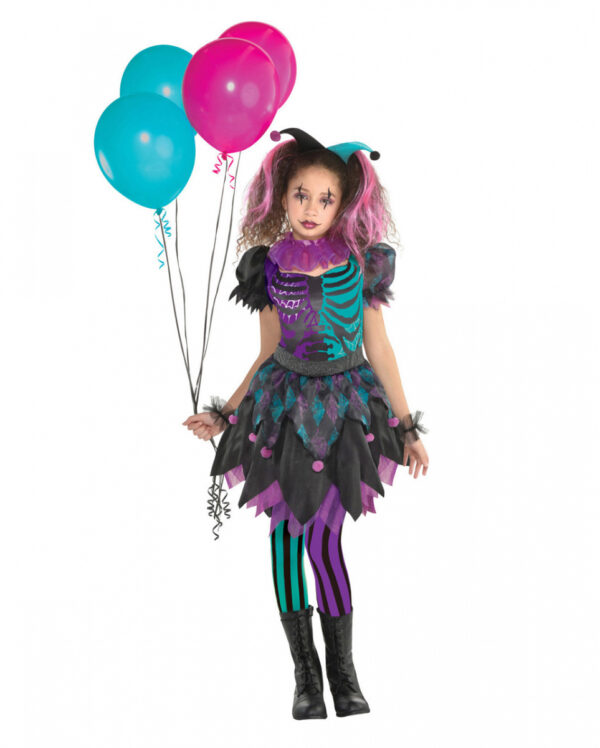Haunted Harlequin Mädchenkostüm M 6-8 Jahre