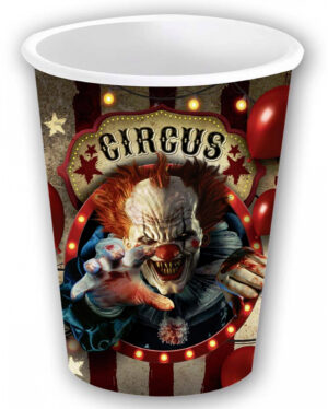 Horrorclown Circus Pappbecher klein 6 St.