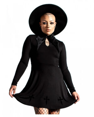 KILLSTAR Elissabat Collar Minikleid L