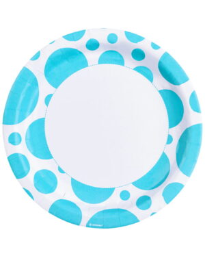 Karibik Blaue Dots Pappteller 8 St.