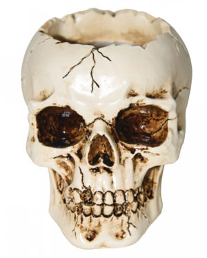 Kleine Totenkopf Vase mit Sprung 10cm