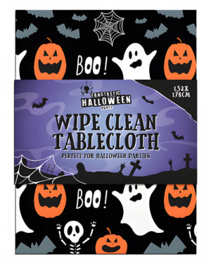 Kürbis Geist & Skelett Halloween Tischdecke 132x178cm