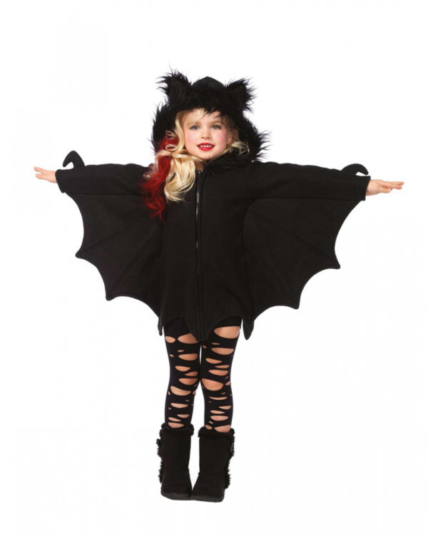 Kuscheliges Fledermaus Cape für Kinder XS