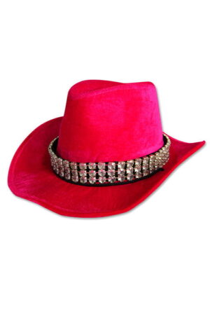 Lady Samthut pink mit Strass