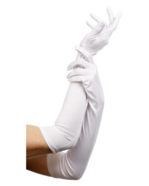 Lange Handschuhe weiß