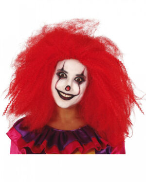 Langhaarige Rote Clownsperücke