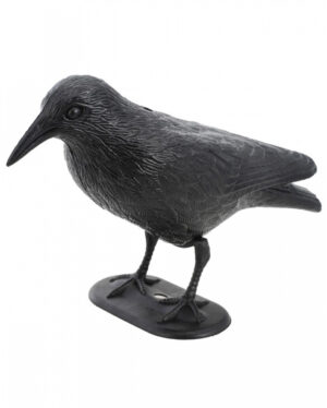 Lebensgroße Krähe aus Kunststoff 31cm
