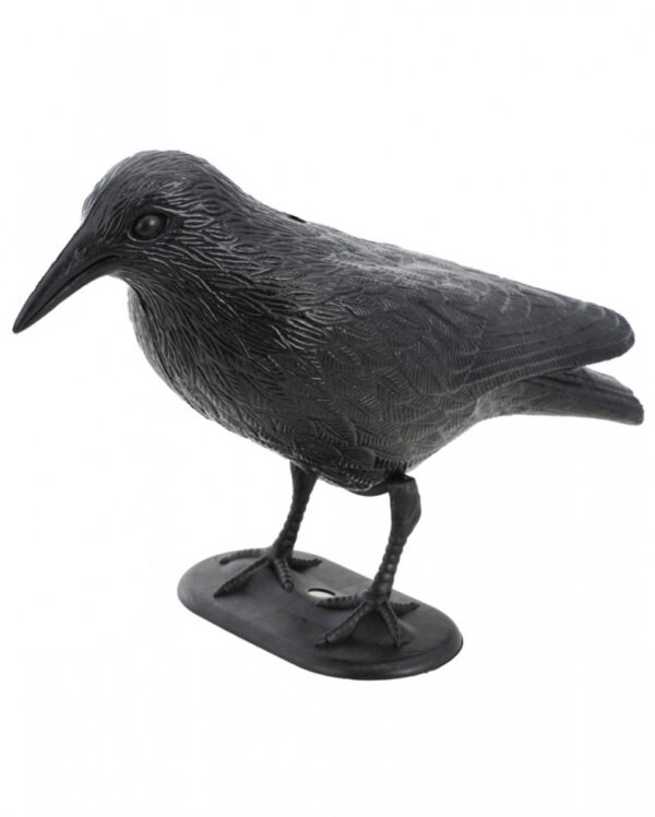 Lebensgroße Krähe aus Kunststoff 31cm