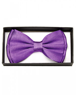 Lila Satin Fliege Deluxe