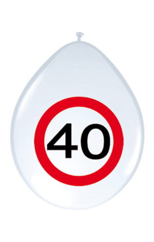 Luftballon Verkehrsschild 40