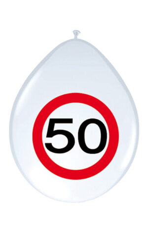 Luftballon Verkehrsschild 50