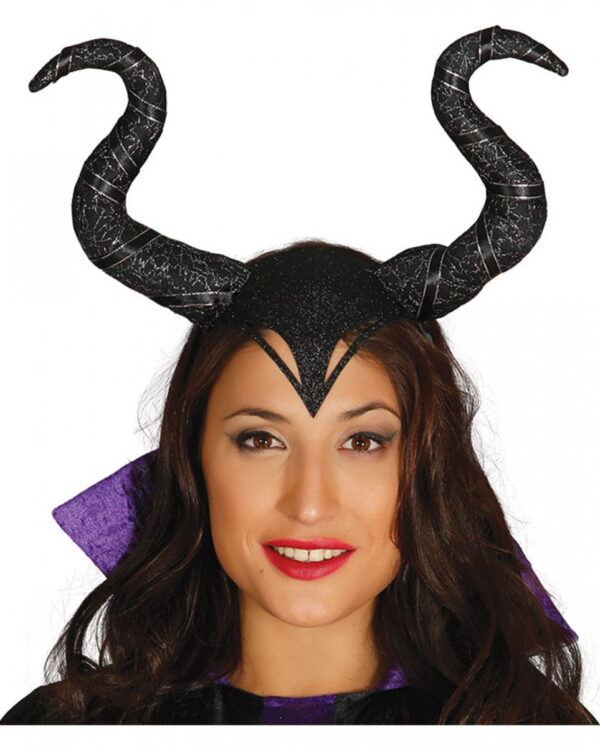 Maleficant Haarreif mit Hörnern