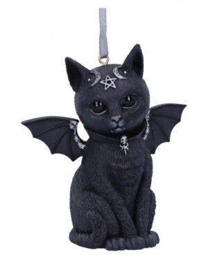 Malpuss Hexenkatze Weihnachtskugel 9cm