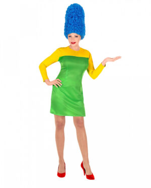 Marge Comic Lady Kostüm mit Perücke L