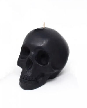 Medium Totenkopf Kerze mit Vanille Duft 8cm