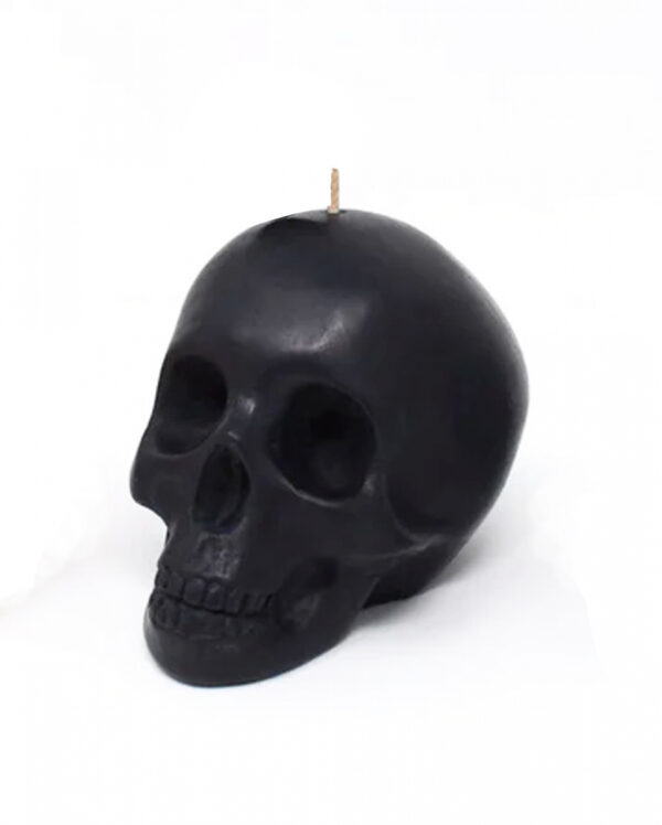 Medium Totenkopf Kerze mit Vanille Duft 8cm