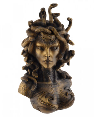 Medusa Büste Bronzefarben 28cm