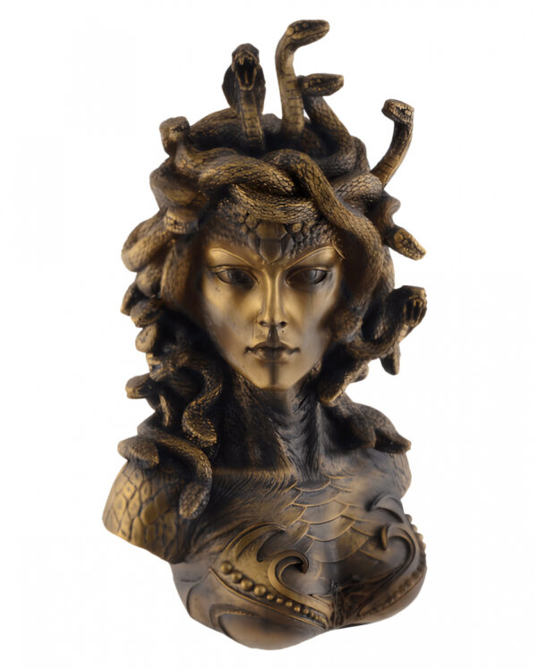 Medusa Büste Bronzefarben 28cm