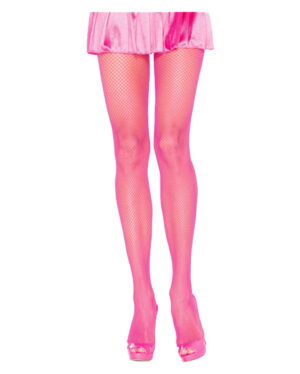 Neon Pinke 80s Netzstrumpfhose
