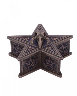 Pentagramm Schatulle mit Rabenschädel 16