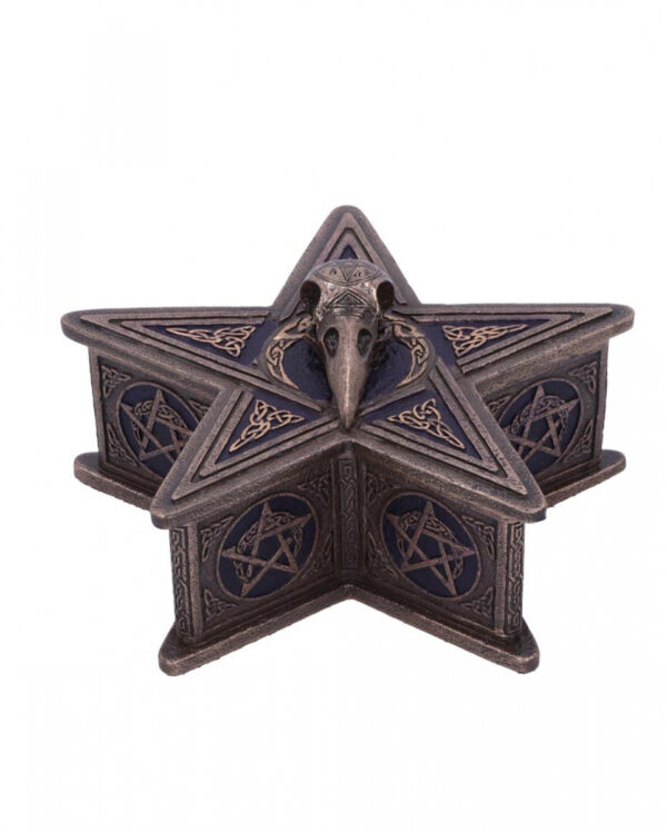 Pentagramm Schatulle mit Rabenschädel 16
