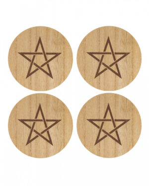Pentagramm Untersetzer 4 St.