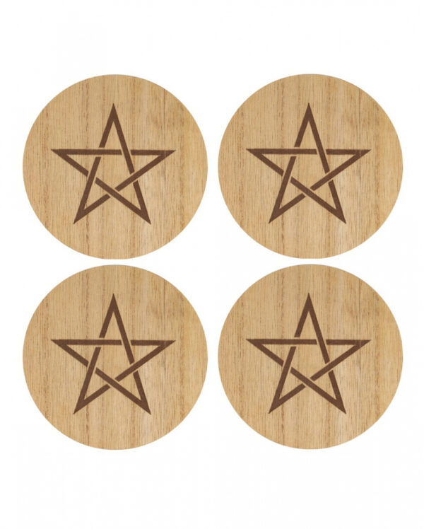 Pentagramm Untersetzer 4 St.