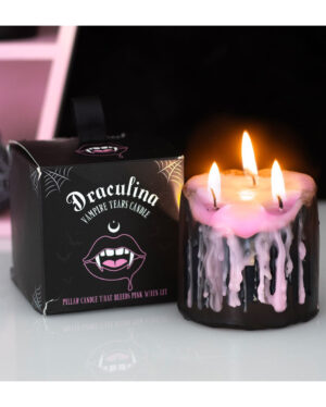 Pink "Blutende" Vampir Stumpenkerze 7
