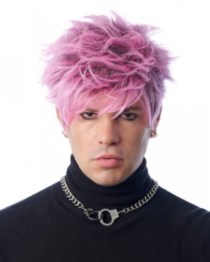 Pinke Rocker Perücke