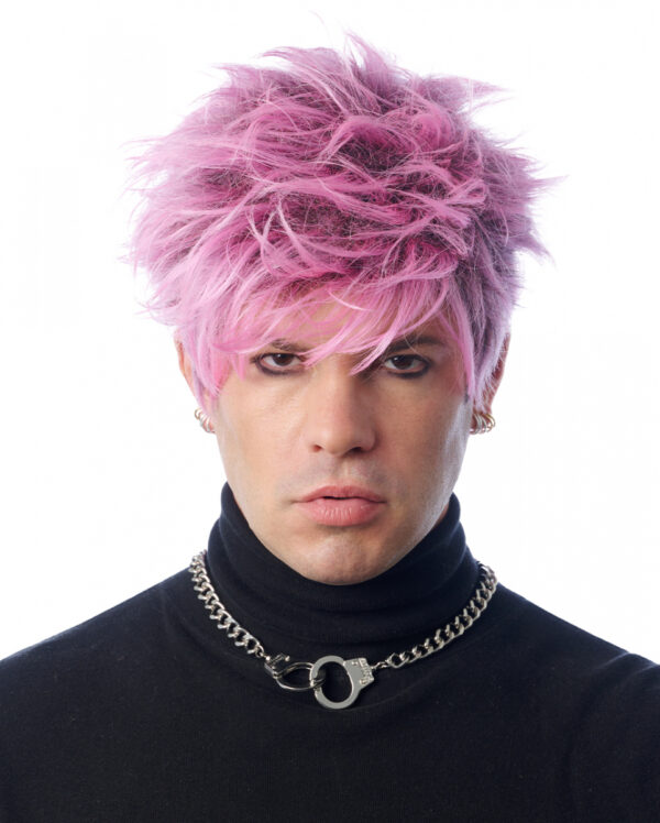 Pinke Rocker Perücke