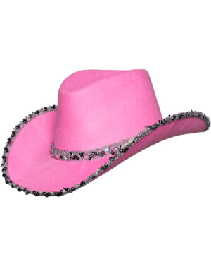 Pinker Cowboyhut mit Glitter