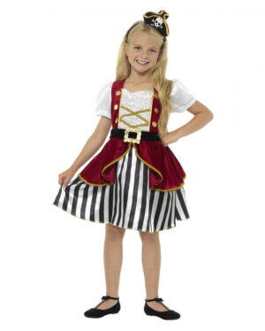 Piratin Kinderkostüm-Kleid L
