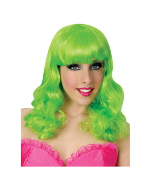 Popstar Perücke Neongrün