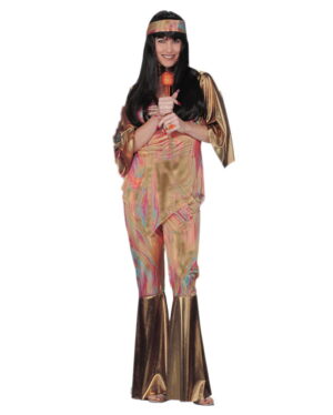Regenbogen Hippie Kostüm M/L 40-42