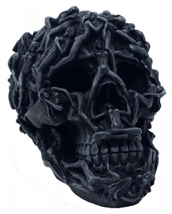 Relief Totenkopf mit Frauen