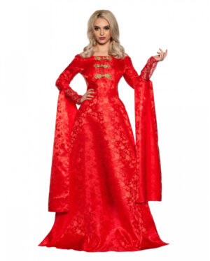 Renaissance Königin Damenkostüm Rot XL