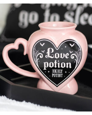 Rosa "Love Potion" Kaffeebecher in Herzform