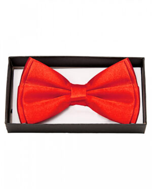 Rote Satin Fliege Deluxe