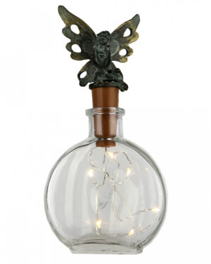 Runde Flasche mit Fairy & LED Mini-Beleuchtung