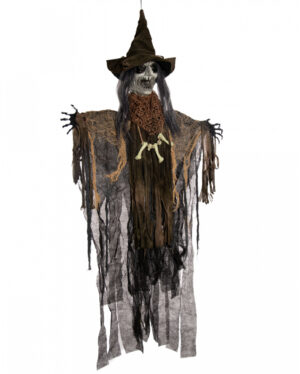 Schlitzende Voodoo Hexe mit Light & Sound 110cm