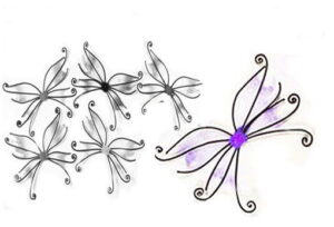 Schmetterlingsflügel violett