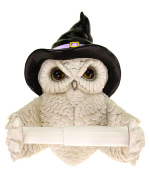 Schneeeule mit Hexenhut Toilettenpapierhalter