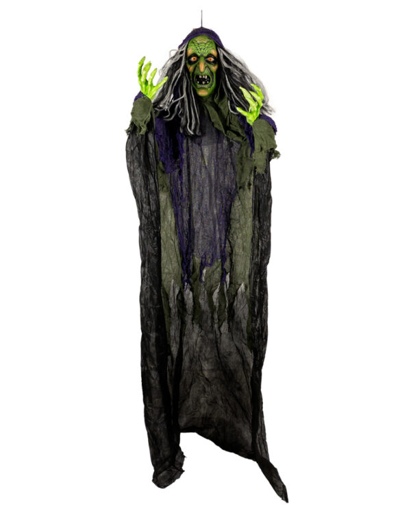 Schüttelhexe Hängefigur mit Sound & Light 182cm