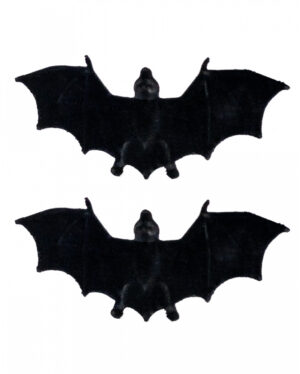 Schwarze Fledermaus Beflockt 2 St.