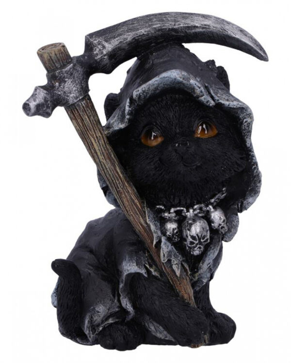 Schwarze Hexenkatze mit Sense 10