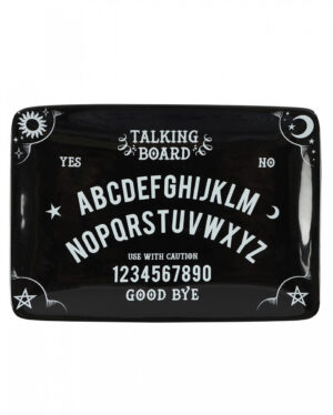 Schwarze Ouija Brett Keramik Schmuckschale