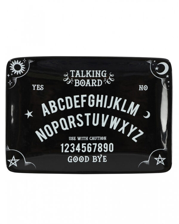 Schwarze Ouija Brett Keramik Schmuckschale